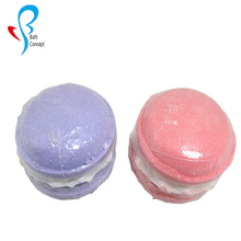 Wholesale Custom Private Lable Bath Gift Set Mini Natural Organic Skin Care Cute Macaroon Shape Baby Bath Bombs with Surprise